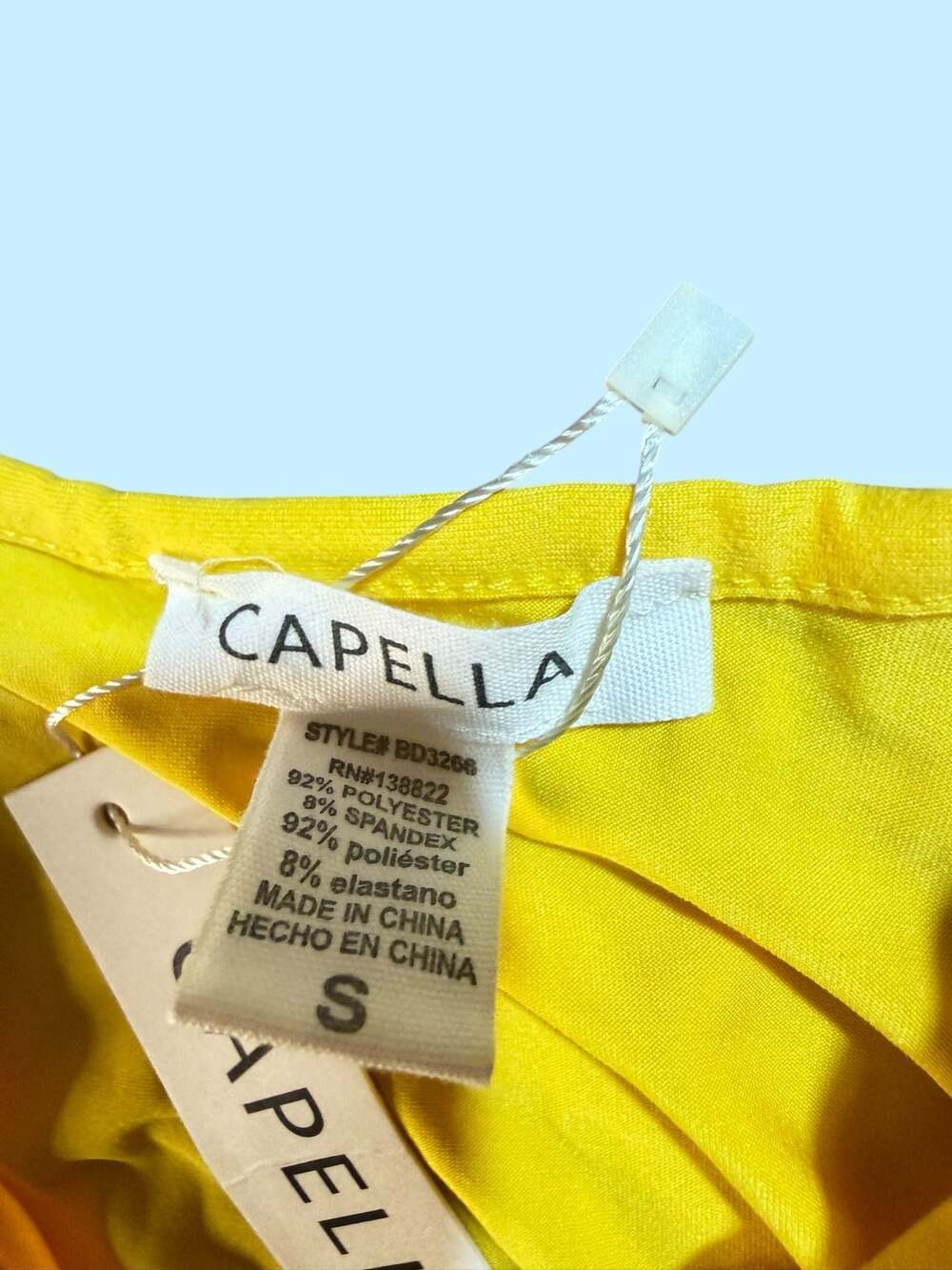 Capella Yellow Ruched Side Knot Sleeveless Maxi Dress Size Small - Picture 4 of 8